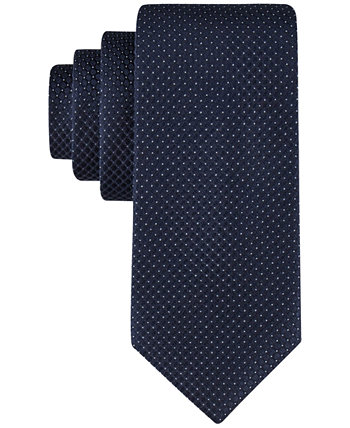 Мужской однотонный удлиненный галстук из стали в микроточки Calvin Klein