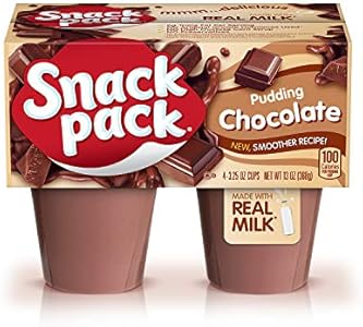 Snack Pack Chocolate Pudding, 4 Count Pudding Cups Snack Pack