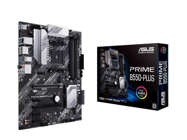 ASUS PRIME B550-PLUS AM4 AMD B550 SATA 6Gb/s USB 3.0 HDMI ATX AMD Motherboard ASUS