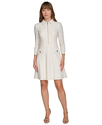 Women's Boucle Fit & Flare Dress Tommy Hilfiger