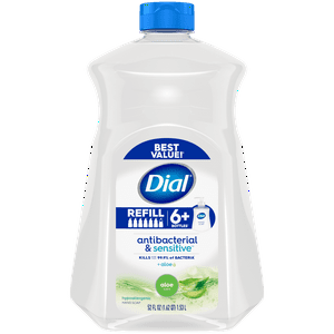 Dial Antibacterial Liquid Hand Soap Refill, Aloe Scent, 52 Ounce Dial