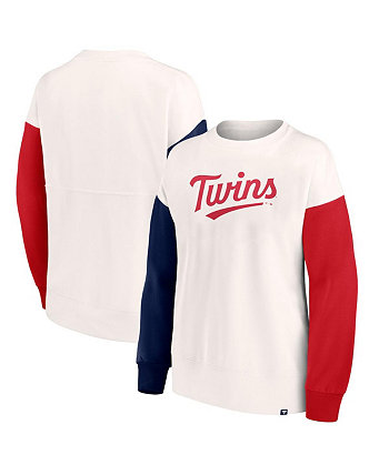 Женский пуловер с логотипом Minnesota Twins Series белого цвета Fanatics