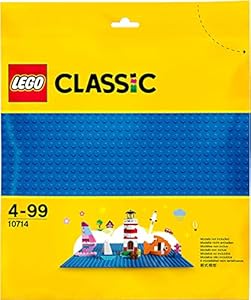 LEGO Classic Blue Baseplate Square 32x32 Stud Foundation to Build, Play, and Display Brick Creations, Great for Ocean and Water Landscapes, 11025 Lego