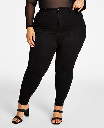 Модные джинсы скинни больших размеров с высокой посадкой Nina Parker