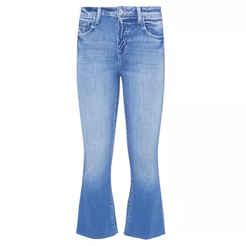 Kendra High-Rise Cropped Flare Jeans L'AGENCE