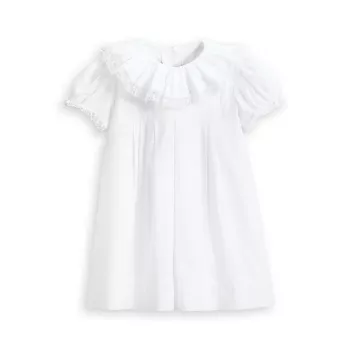 Для маленьких девочек &amp; Хлопковое платье орехового цвета с кружевной отделкой для маленьких девочек Bella Bliss