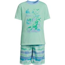 Пижамный комплект с футболкой и шортами с короткими рукавами Lands' End для мальчиков 4–20 лет Lands' End