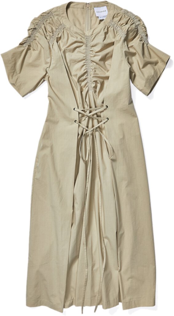 Собранное платье с завязками COLOVOS