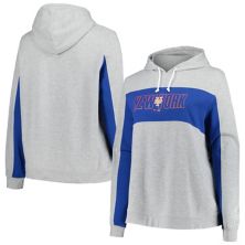 Women's Profile Heather Gray New York Mets Plus Size Pullover Jersey Hoodie Profile