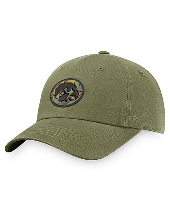 Мужская оливковая регулируемая шляпа Iowa Hawkeyes OHT в военном стиле Top of the World