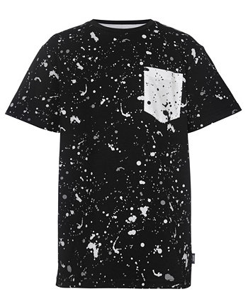 Big Boys Suzuka Paint Splatter Print Short Sleeves Knit Crew T-shirt Univibe