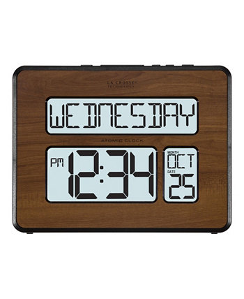 Цифровые часы Atomic Full Calendar с подсветкой и очень большими цифрами La Crosse Technology