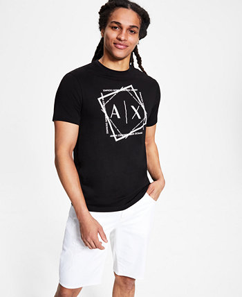 Мужская футболка с принтом Box Logo Armani Exchange