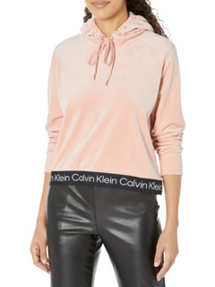 Укороченная худи с тесьмой с логотипом Calvin Klein