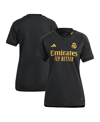 Женская черная футболка Real Madrid 2023/24, третья реплика Adidas