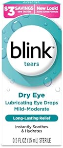 PACK OF 4 - Blink Tears Lubricating Eye Drops (Капли), 0.5 fl oz (Жидкие унции) Blink