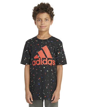 Футболка с короткими рукавами и принтом "Терраццо в горошек" для больших мальчиков Adidas