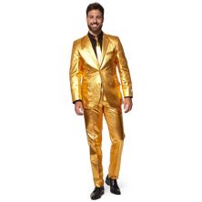 Мужской приталенный праздничный костюм и галстук OppoSuits Groovy Gold OppoSuits
