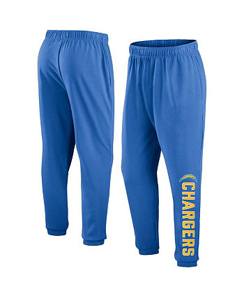 Мужские флисовые спортивные штаны пудрово-синего цвета Los Angeles Chargers Chop Block Fanatics