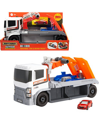 Action Driver Tow & Repair Truck with 1:64 Scale Car Matchbox
