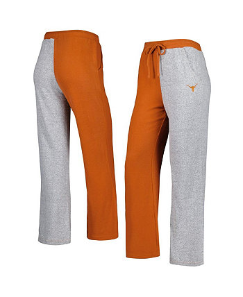 Женские уютные брюки для отдыха с цветными блоками Texas Orange, Grey Texas Longhorns ZooZatz