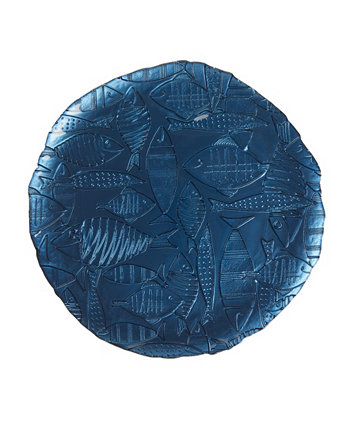 Круглая тарелка с рыбным узором 13 дюймов Tableau
