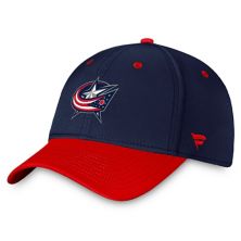 Men's Fanatics Branded  Navy/Red Columbus Blue Jackets Authentic Pro Rink Two-Tone Flex Hat Fanatics
