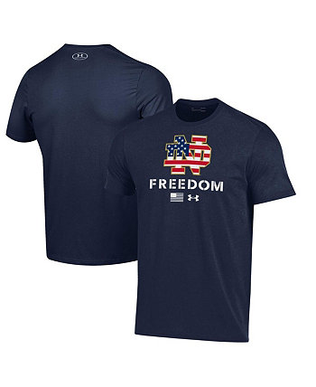 Мужская темно-синяя футболка с изображением флага ирландской свободы «Нотр-Дам» Under Armour