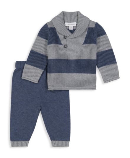 Полосатый свитер для мальчика из двух частей &amp; Комплект брюк Miniclasix
