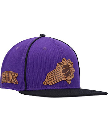 Мужская фиолетово-черная шляпа Snapback Phoenix Suns Heritage с кожаной нашивкой Pro Standard