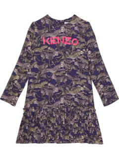 Платье с длинными рукавами и леопардовым принтом (для маленьких детей) Kenzo Kids