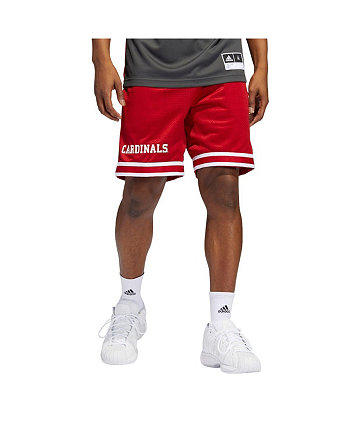 Мужские красные баскетбольные шорты Louisville Cardinals Reverse Retro Adidas