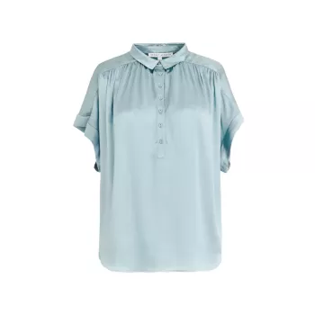 Шелковая блузка с короткими рукавами Peggy SECRET MISSION