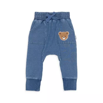 Baby Boy's, Little Boy's &amp; Boy's Memory Lane Bear Knit Denim Sweatpants HUXBABY