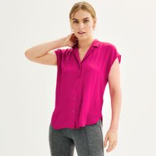 Женская рубашка с короткими рукавами и лацканами Nine West Nine West