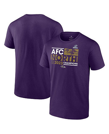 Мужская фиолетовая футболка Baltimore Ravens 2023 AFC North Division Champions Big and Tall Fanatics