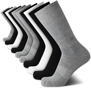 Calvin Klein Men’s Crew Socks - 10 Pack Performance Cushion Comfort Crew Socks - Breathable Athletic Socks for Men (7-12) Calvin Klein