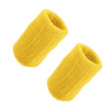 1 Pair Wrist Band Sweat Absorbing Cotton Terry Cloth Unique Bargains