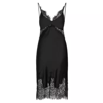 Скотлин Силк &amp; Кружевное платье-комбинация L'AGENCE
