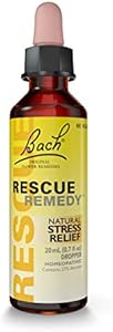 Bach RESCUE REMEDY Dropper 20mL, Natural Stress Relief, Homeopathic Flower Essence, Vegan, Gluten & Sugar-Free, Non-Habit Forming RESCUE