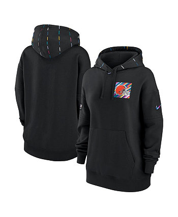 Женский черный пуловер с капюшоном Cleveland Browns 2023 NFL Crucial Catch Club Nike