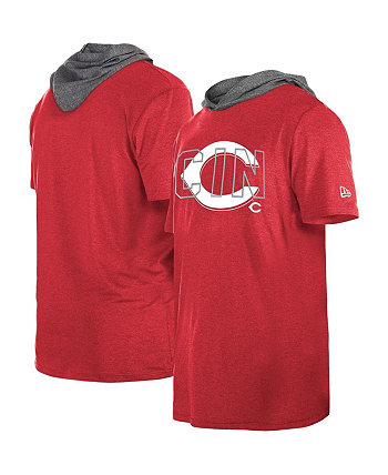 Мужская красная футболка с капюшоном Cincinnati Reds Team New Era