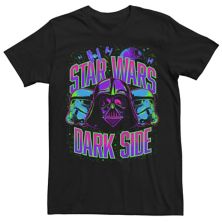 Big & Tall Star Wars Dark Side Neon Art Graphic Tee Star Wars