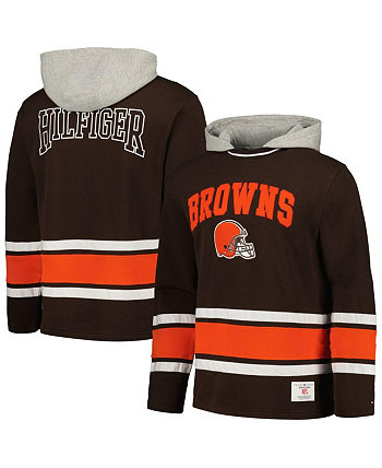 Мужской коричневый пуловер с капюшоном Cleveland Browns Ivan Fashion Tommy Hilfiger