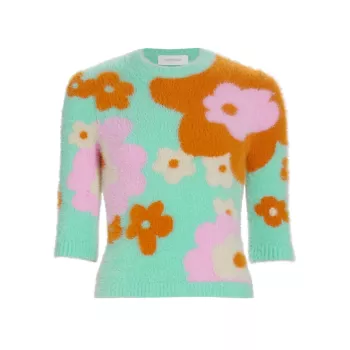 Укороченный свитер Morgana с цветочным принтом Sportmax