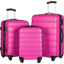 Набор чемоданов Merax из 3 предметов: чемодан со спиннером и замком TSA 20#34; 24' 28&#34; Доступный Merax