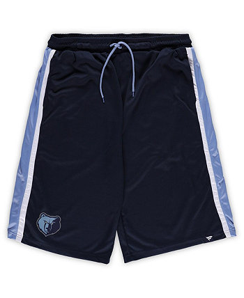 Men's Branded Navy Memphis Grizzlies Big and Tall Referee Iconic Mesh Shorts Fanatics