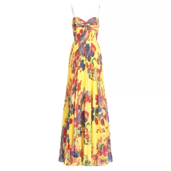 Плиссированное платье с цветочным принтом Dawson AMUR