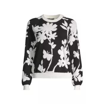 Reversible Floral Jacquard Sweater Minnie Rose