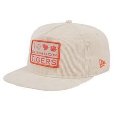 Men's New Era Cream Clemson Tigers Corduroy Golfer Snapback Hat New Era